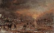 Aert van der Neer Sports on a Frozen River Germany oil painting reproduction